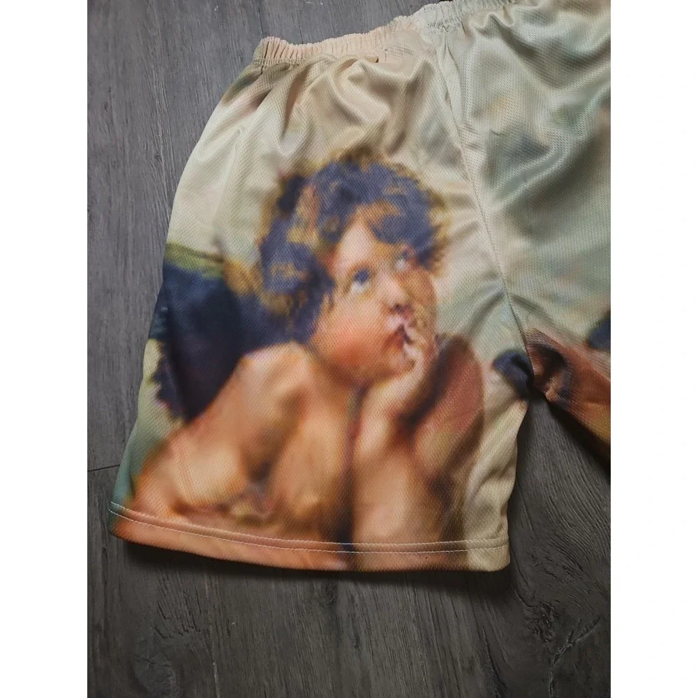 BOURNE BLESSED Angels All Over Print‎ Mens 2XL Shorts W/liner New With Tags 1329